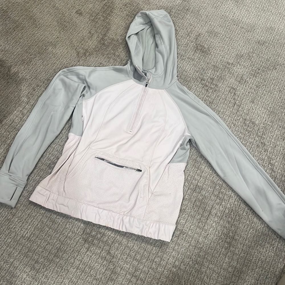 Lululemon hoodie pink/grey size 8